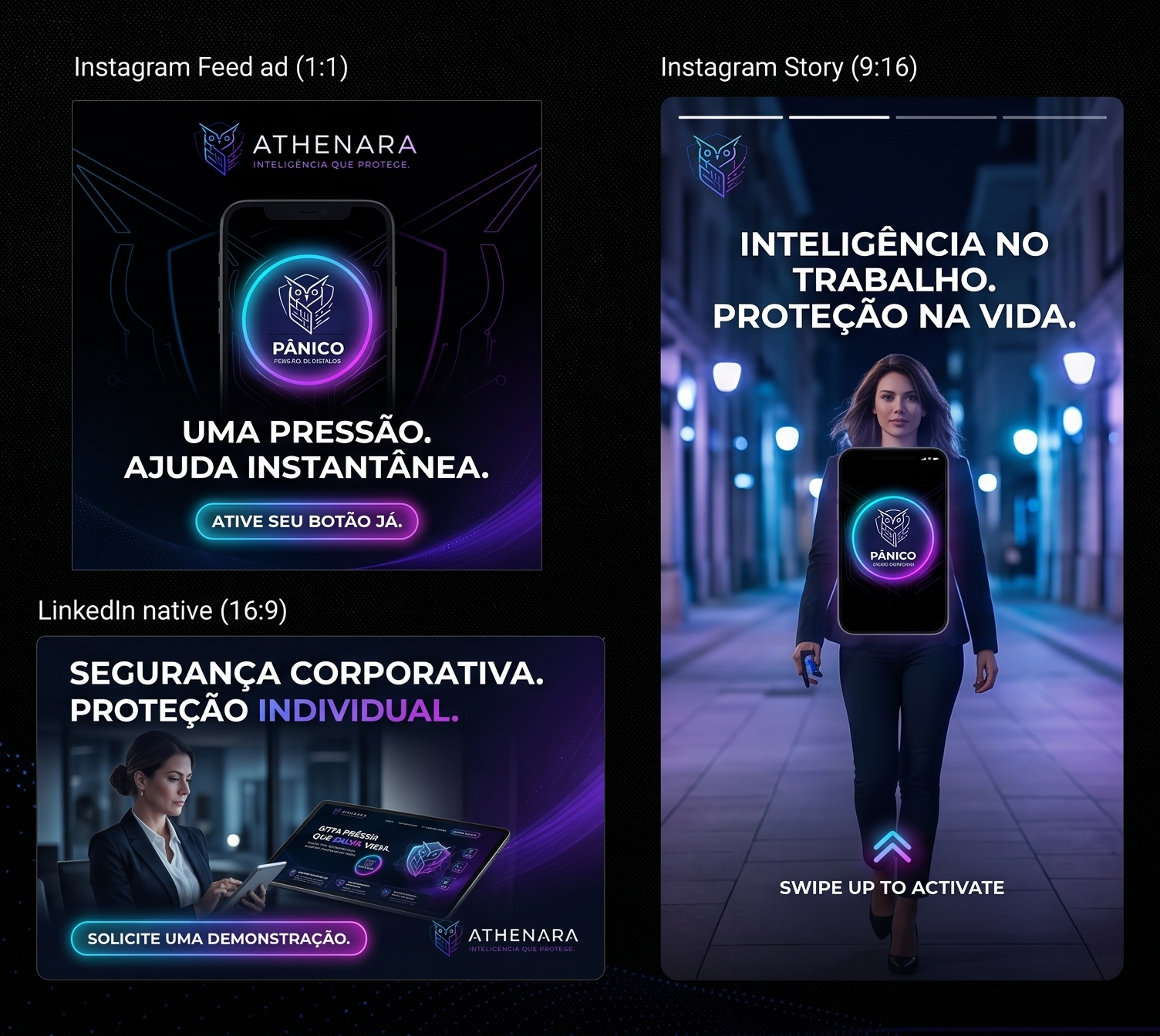 Instagram Feed + Story + LinkedIn native